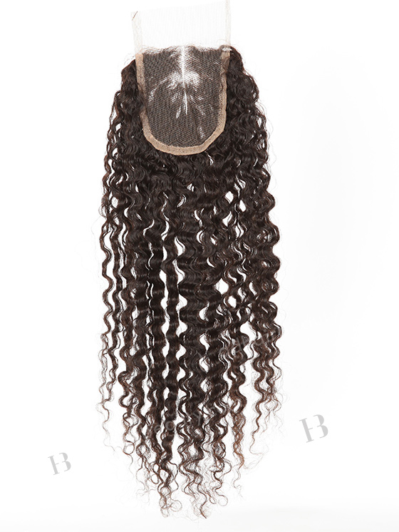 In Stock Indian Remy Hair 18" Tight Curl Natural Color Top Closure STC-383